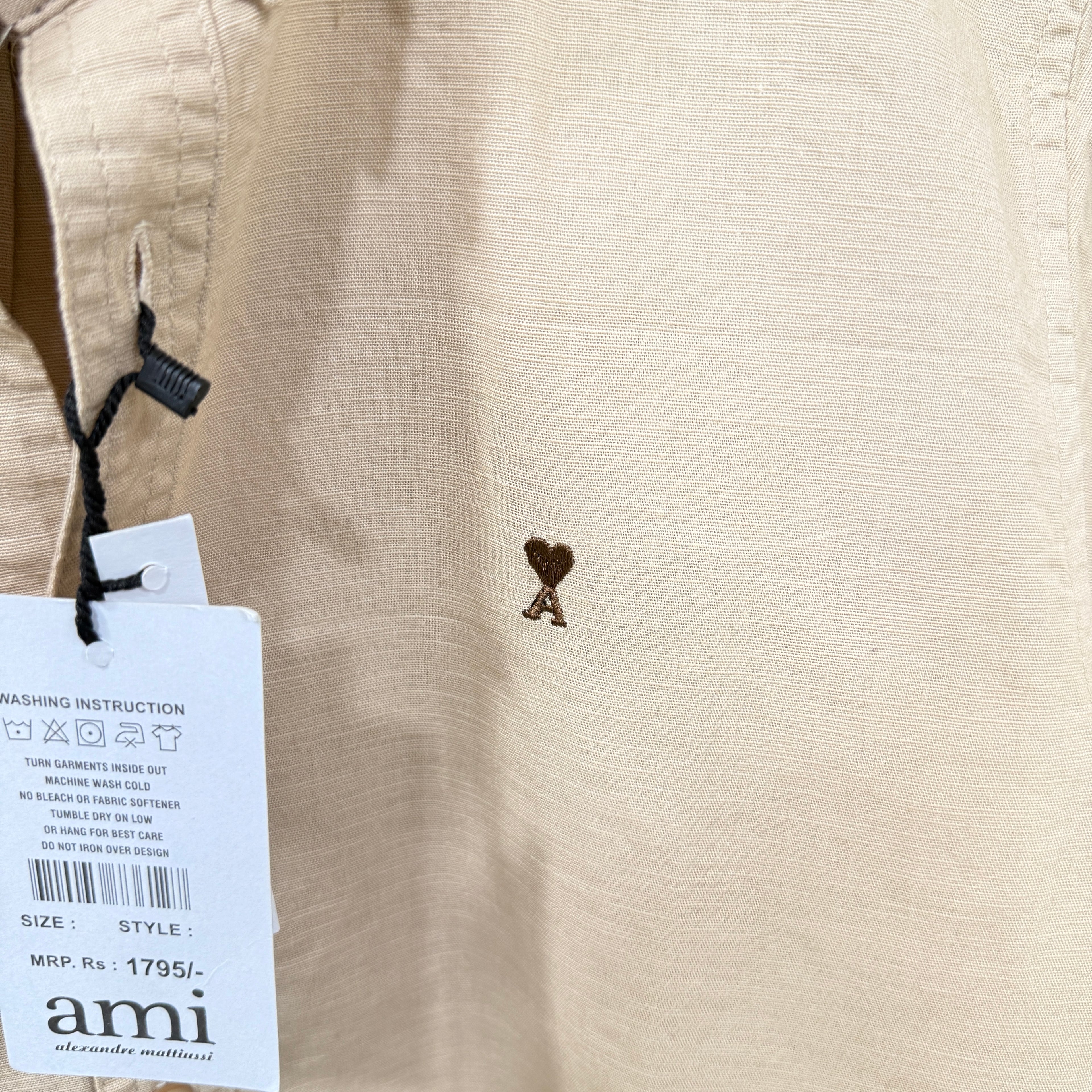 Ami beige solid shirt