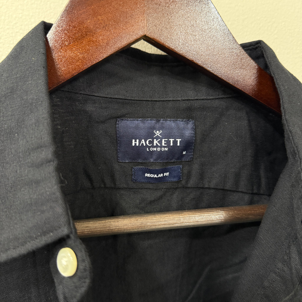 Hackett london black linen shirt