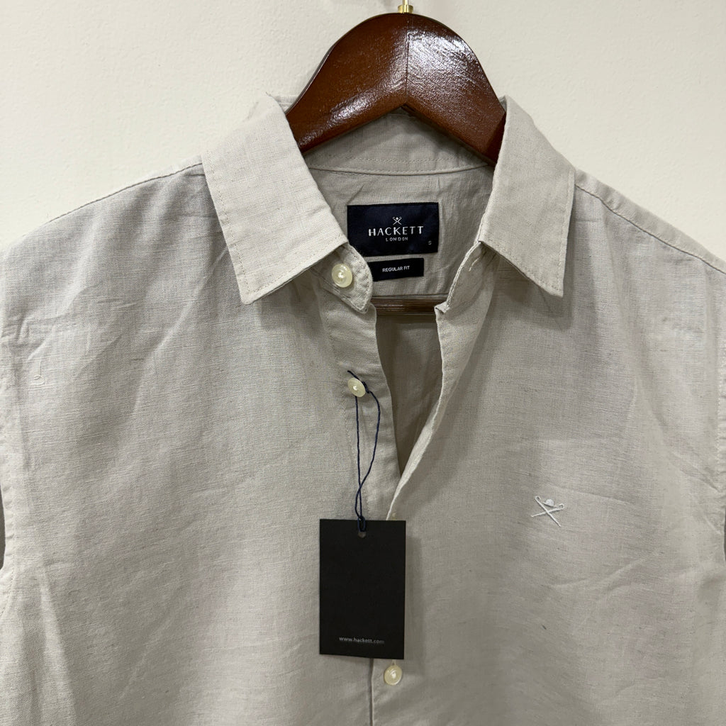 Hackett london khakhi shade linen shirt