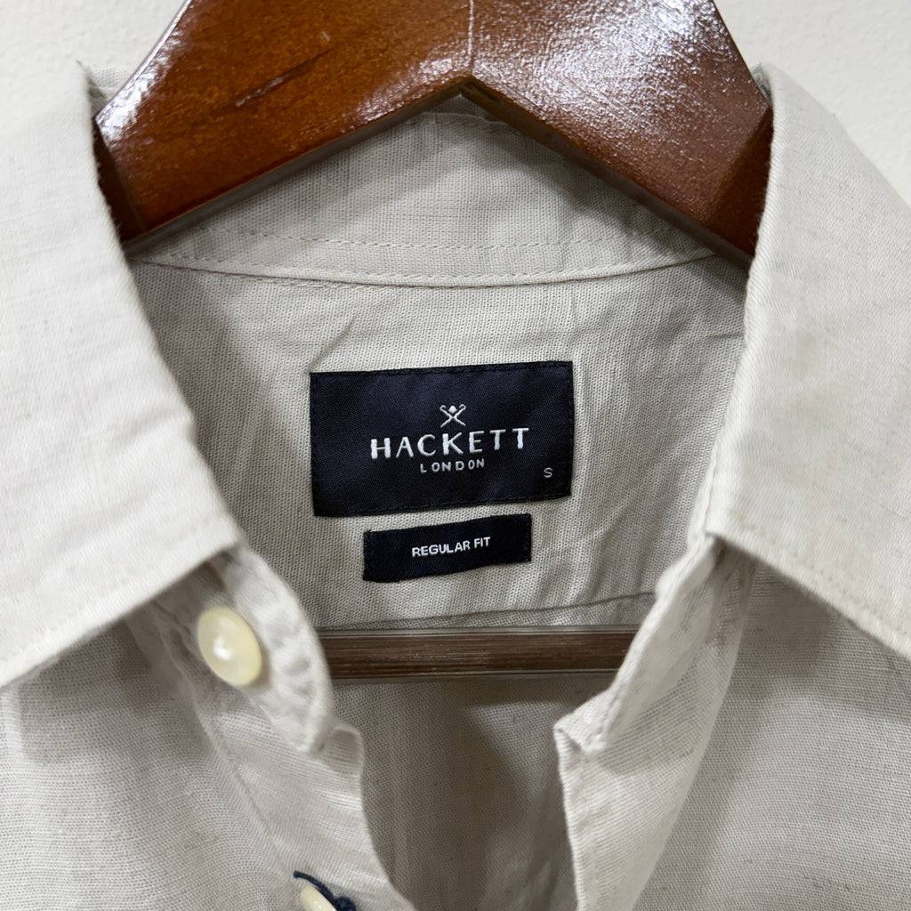 Hackett london khakhi shade linen shirt