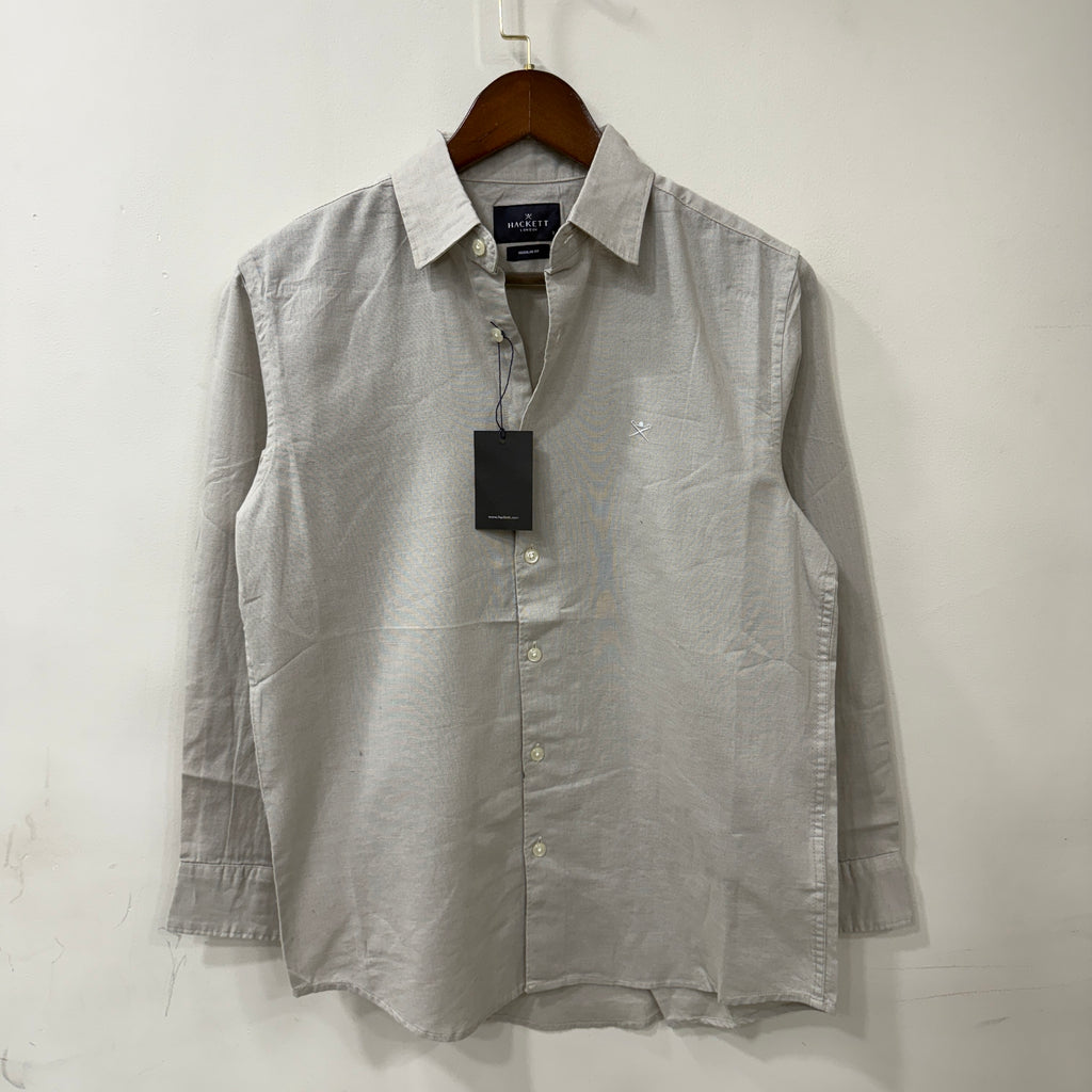 Hackett london khakhi shade linen shirt