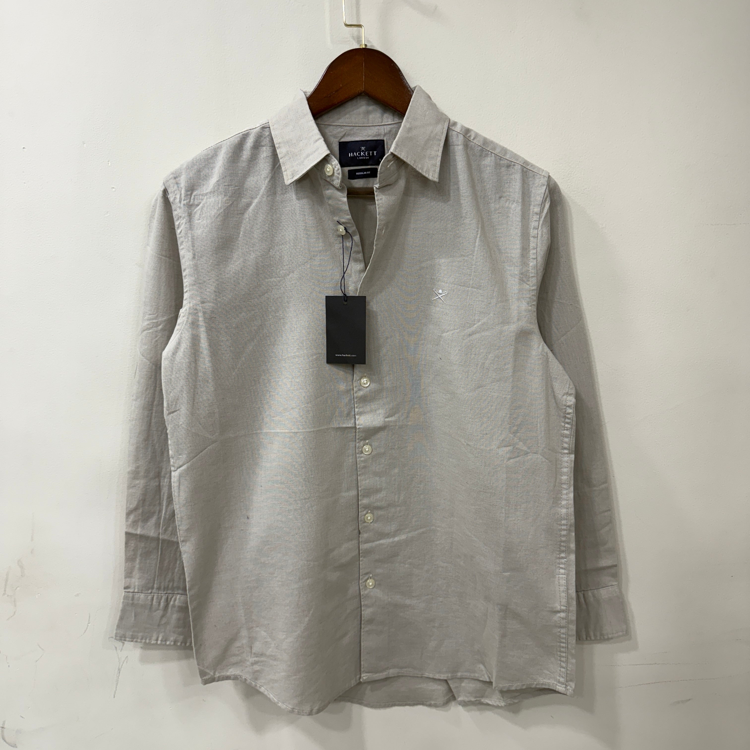 Hackett london khakhi shade linen shirt