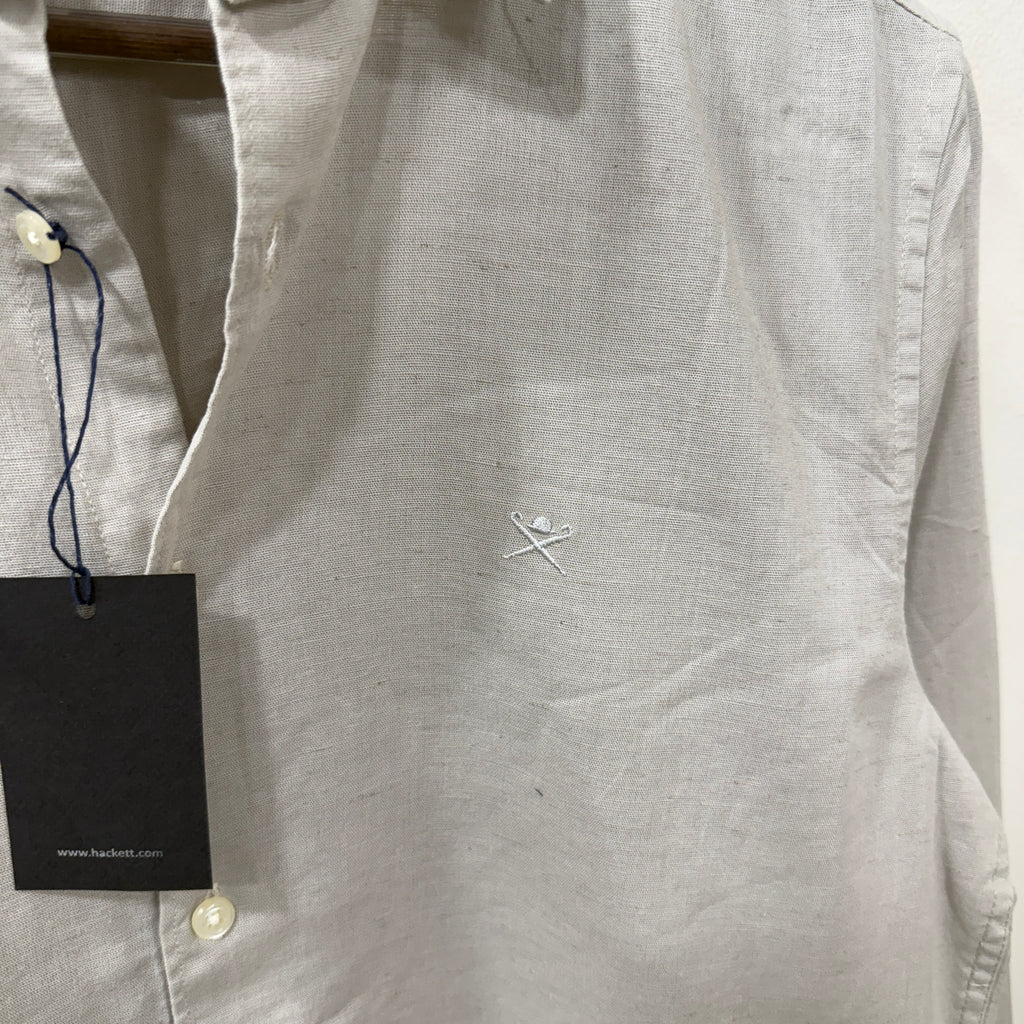 Hackett london khakhi shade linen shirt