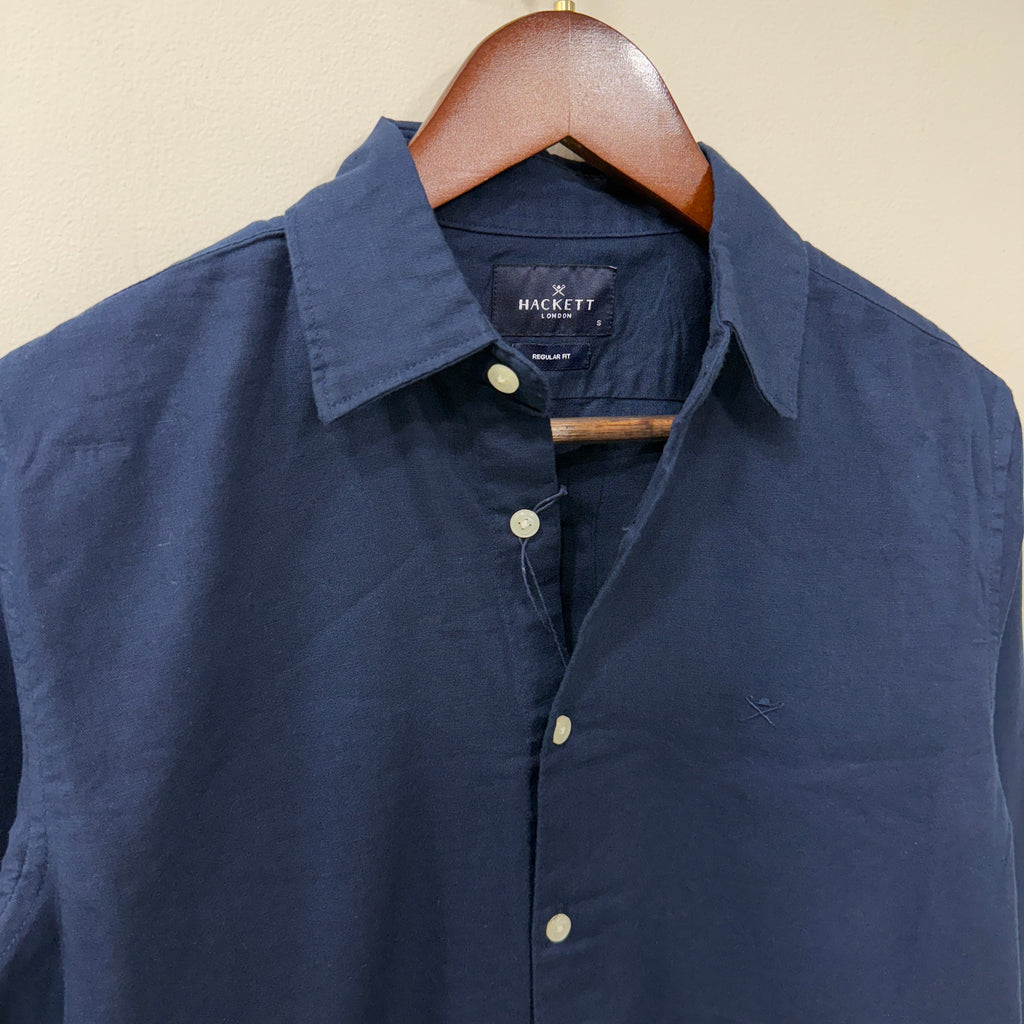 Hackett london blue linen shirt