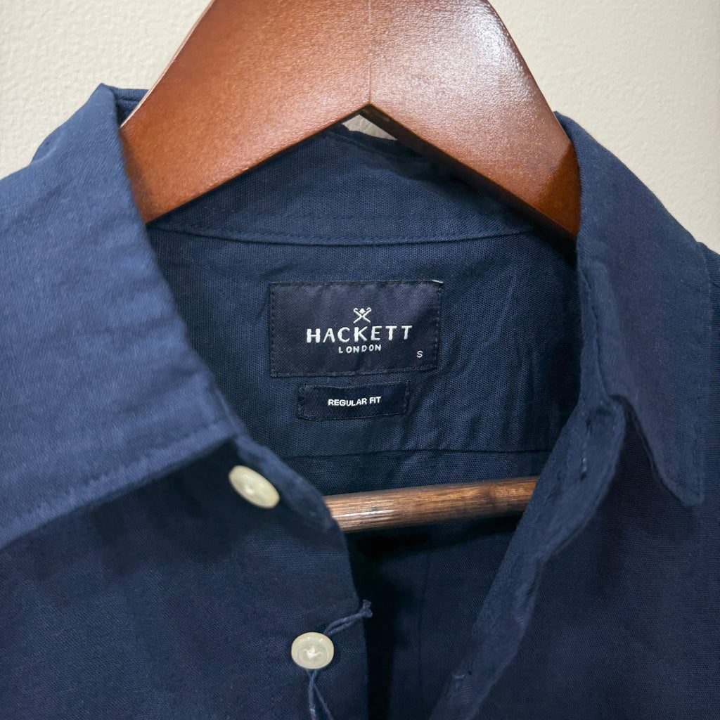 Hackett london blue linen shirt