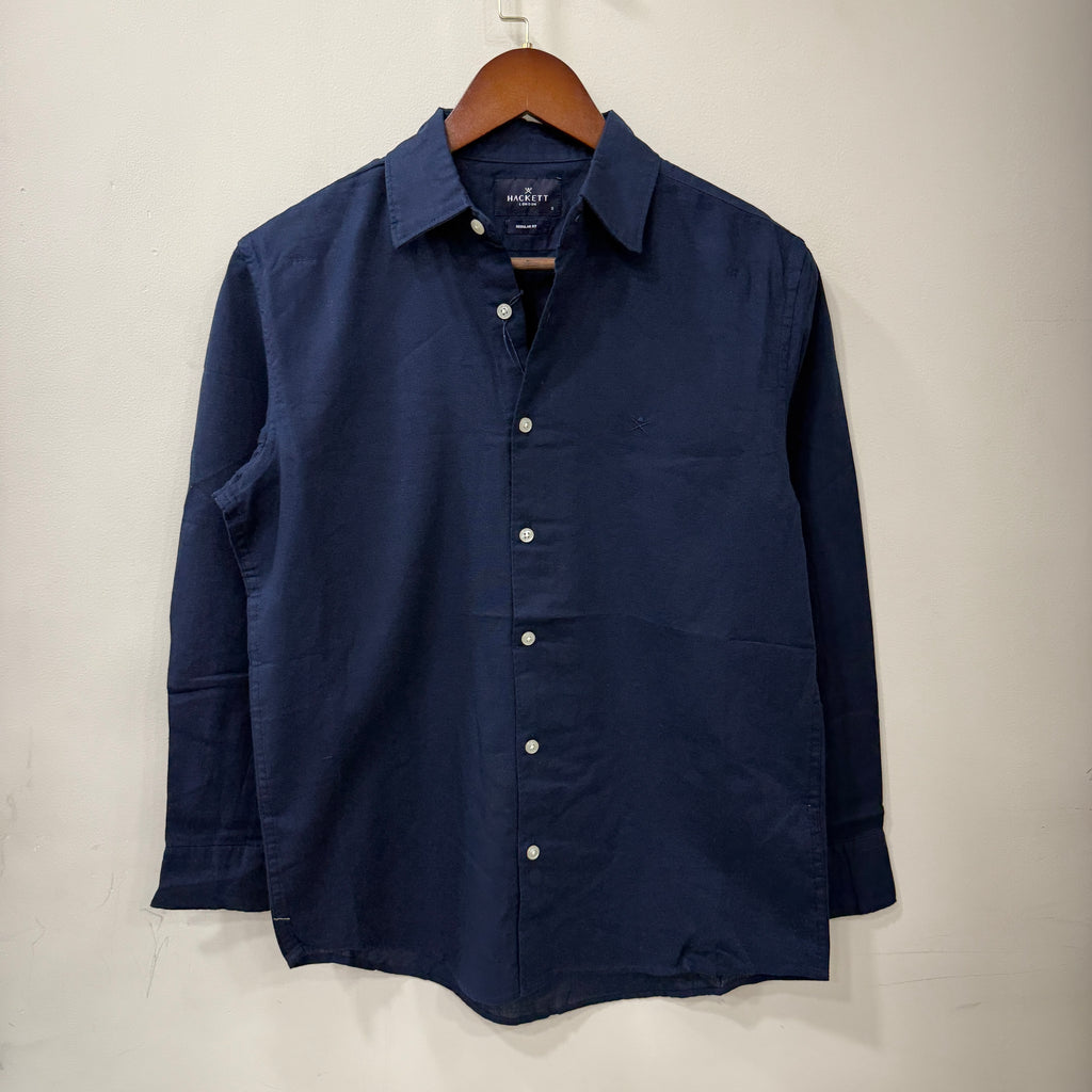 Hackett london blue linen shirt