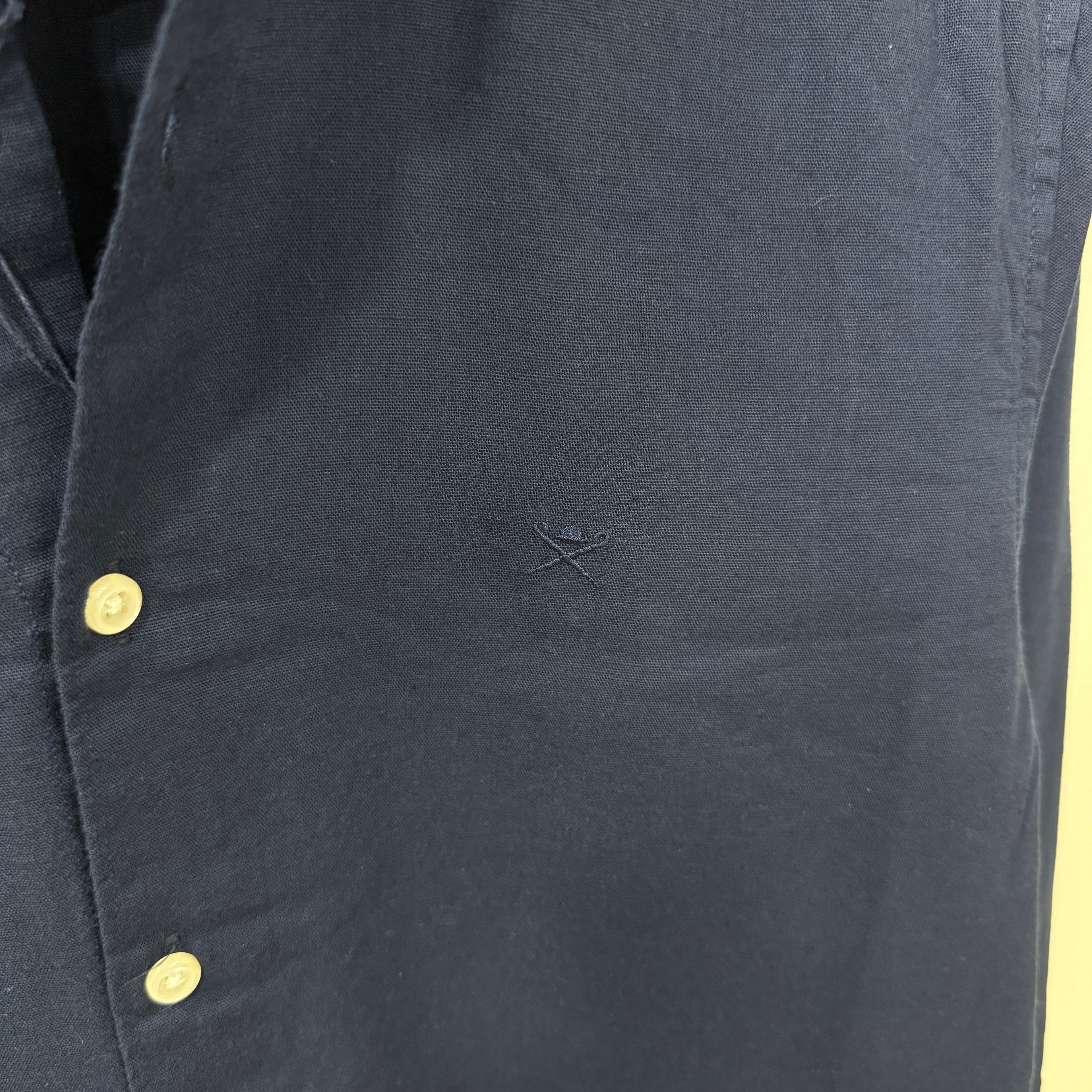 Hackett london blue linen shirt