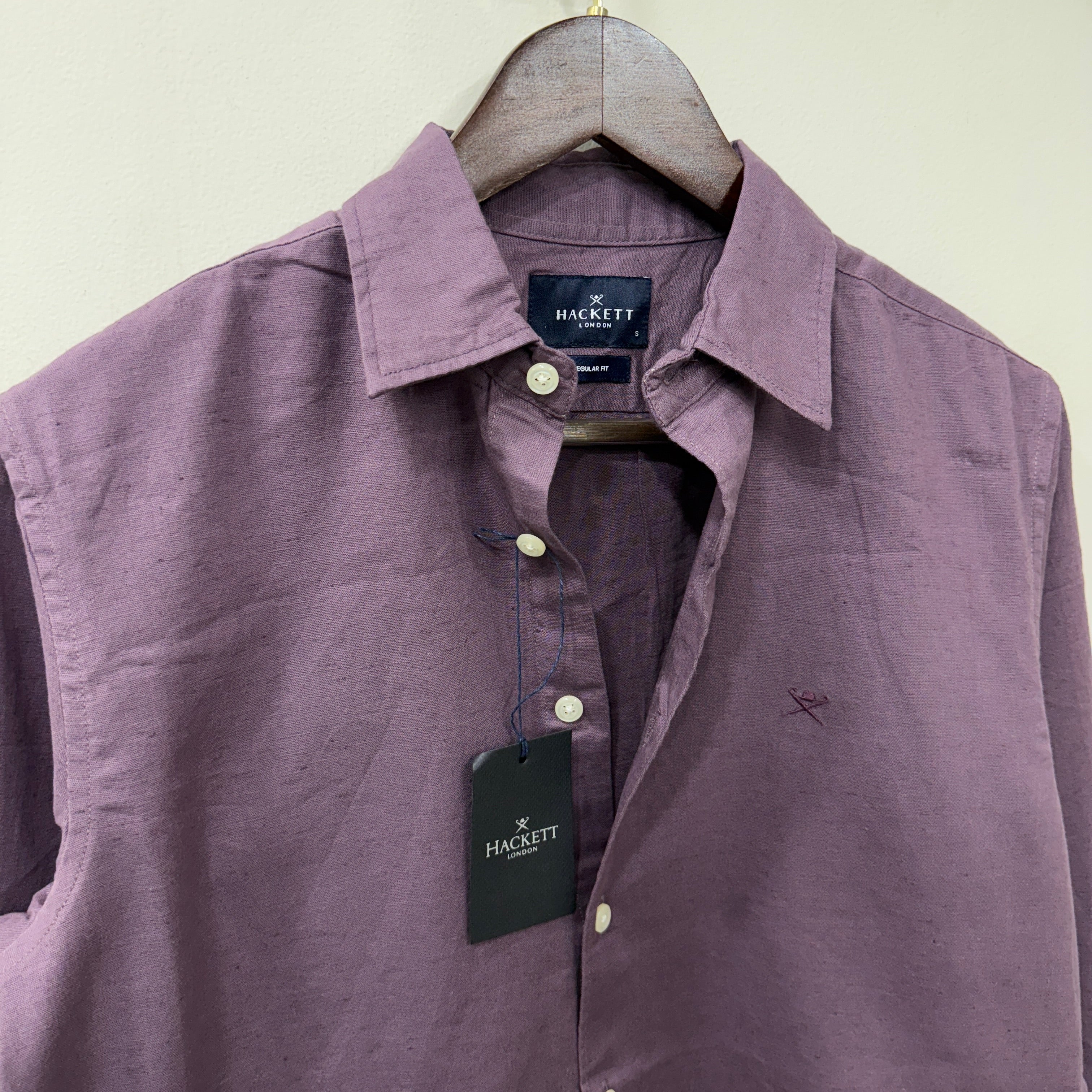 Hackett london purple linen shirt