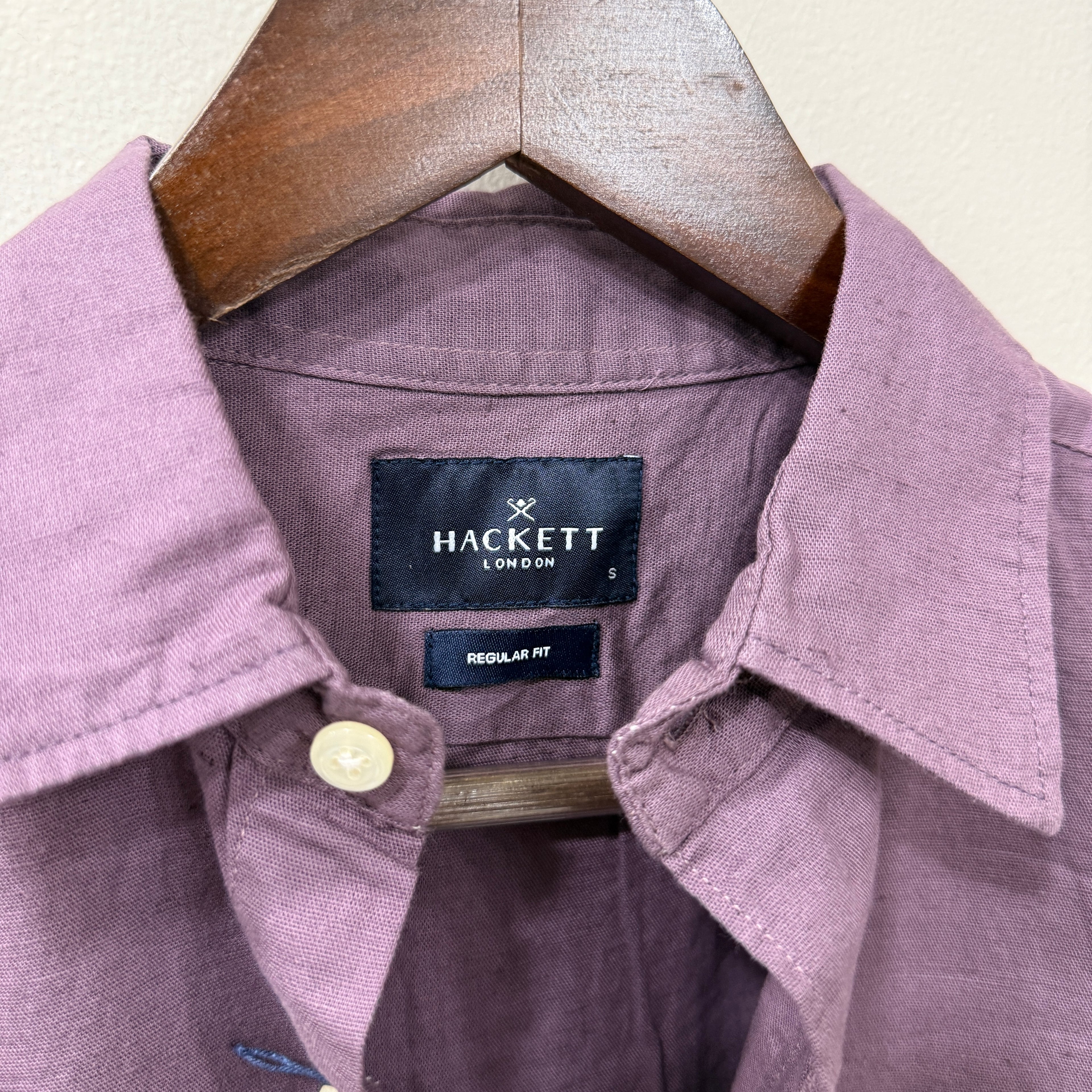 Hackett london purple linen shirt