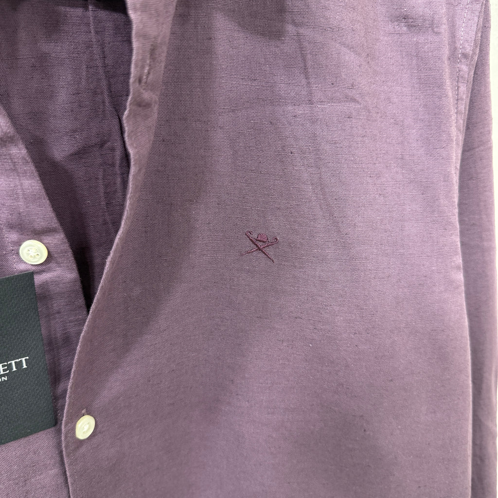 Hackett london purple linen shirt