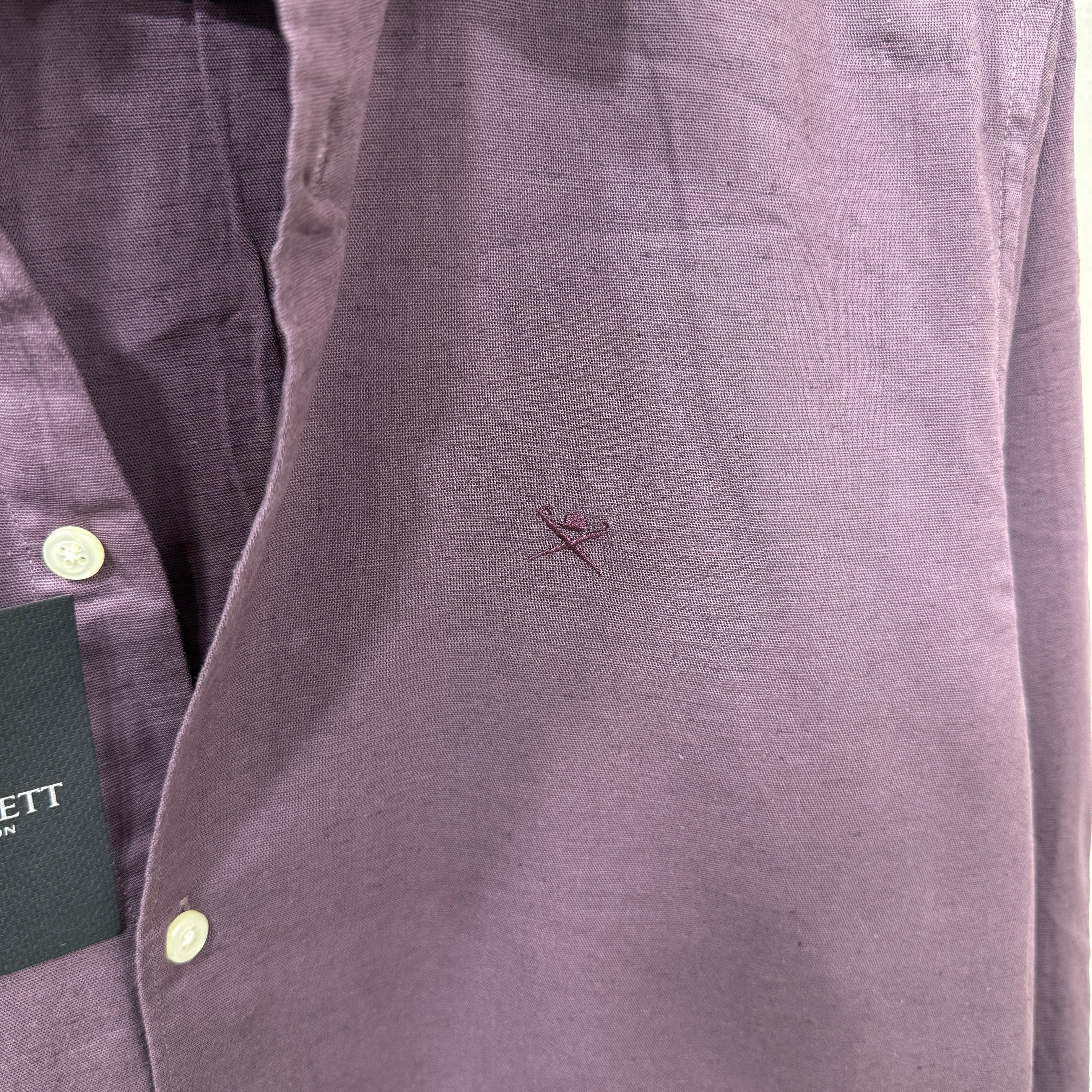 Hackett london purple linen shirt