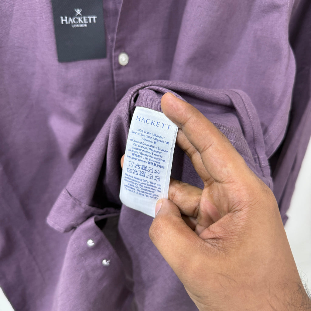 Hackett london purple linen shirt