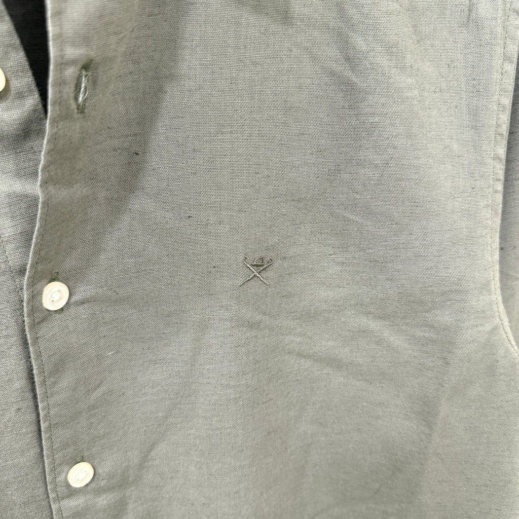 Hackett london green linen shirt