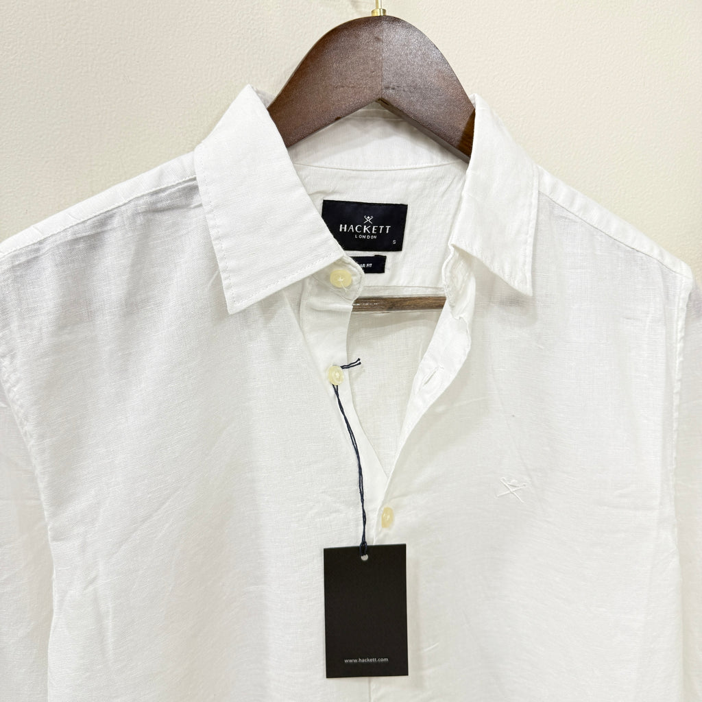 Hackett london white linen shirt