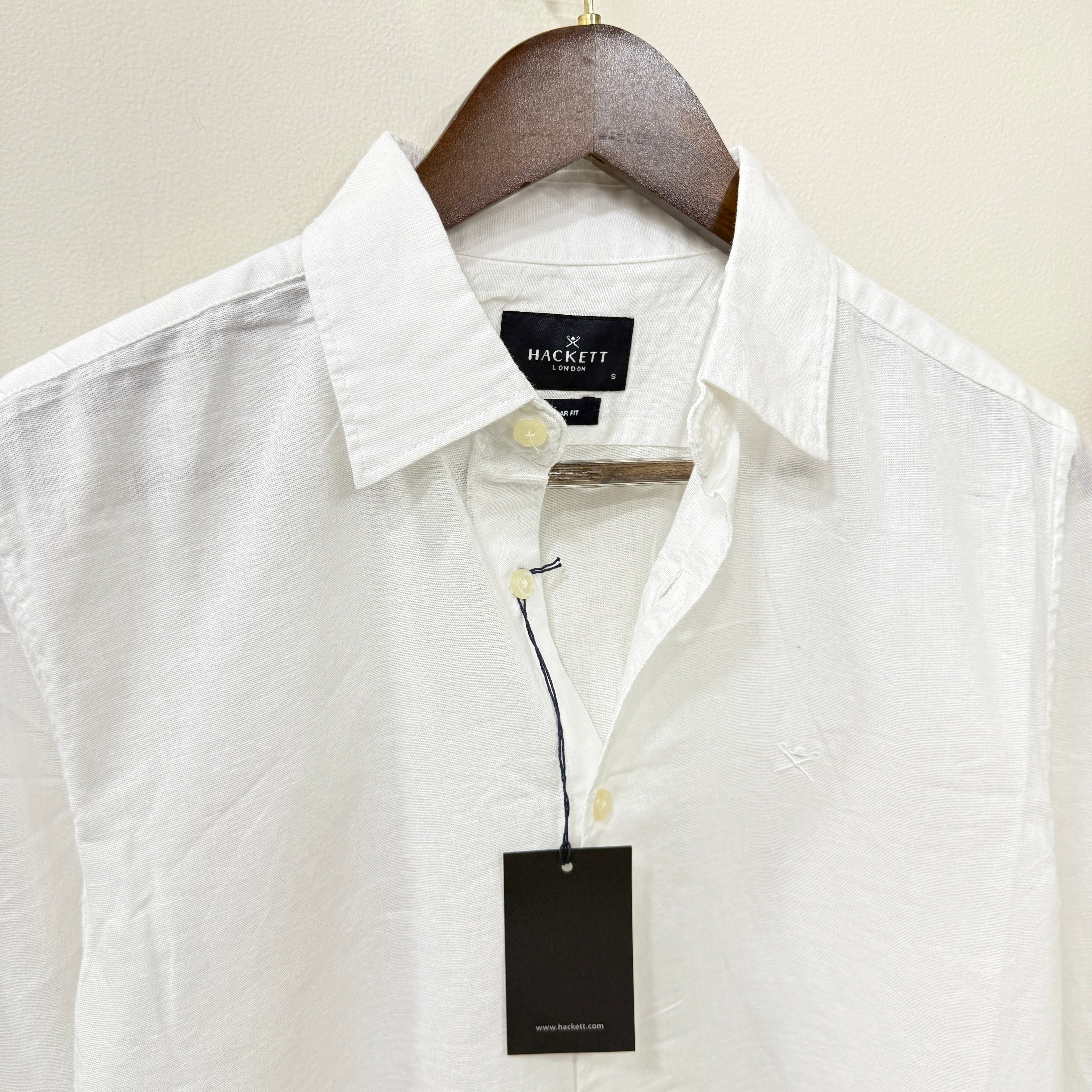 Hackett london white linen shirt