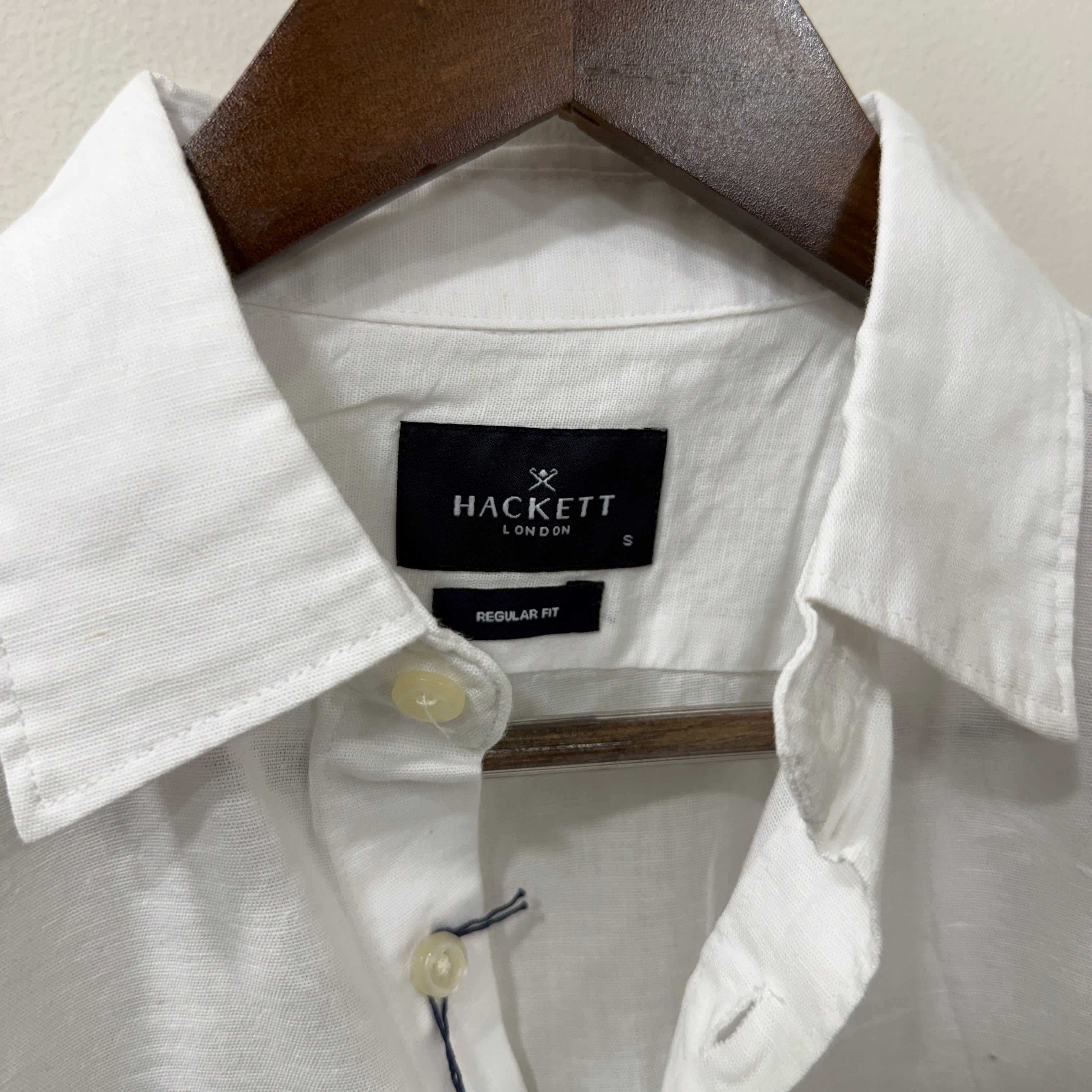 Hackett london white linen shirt