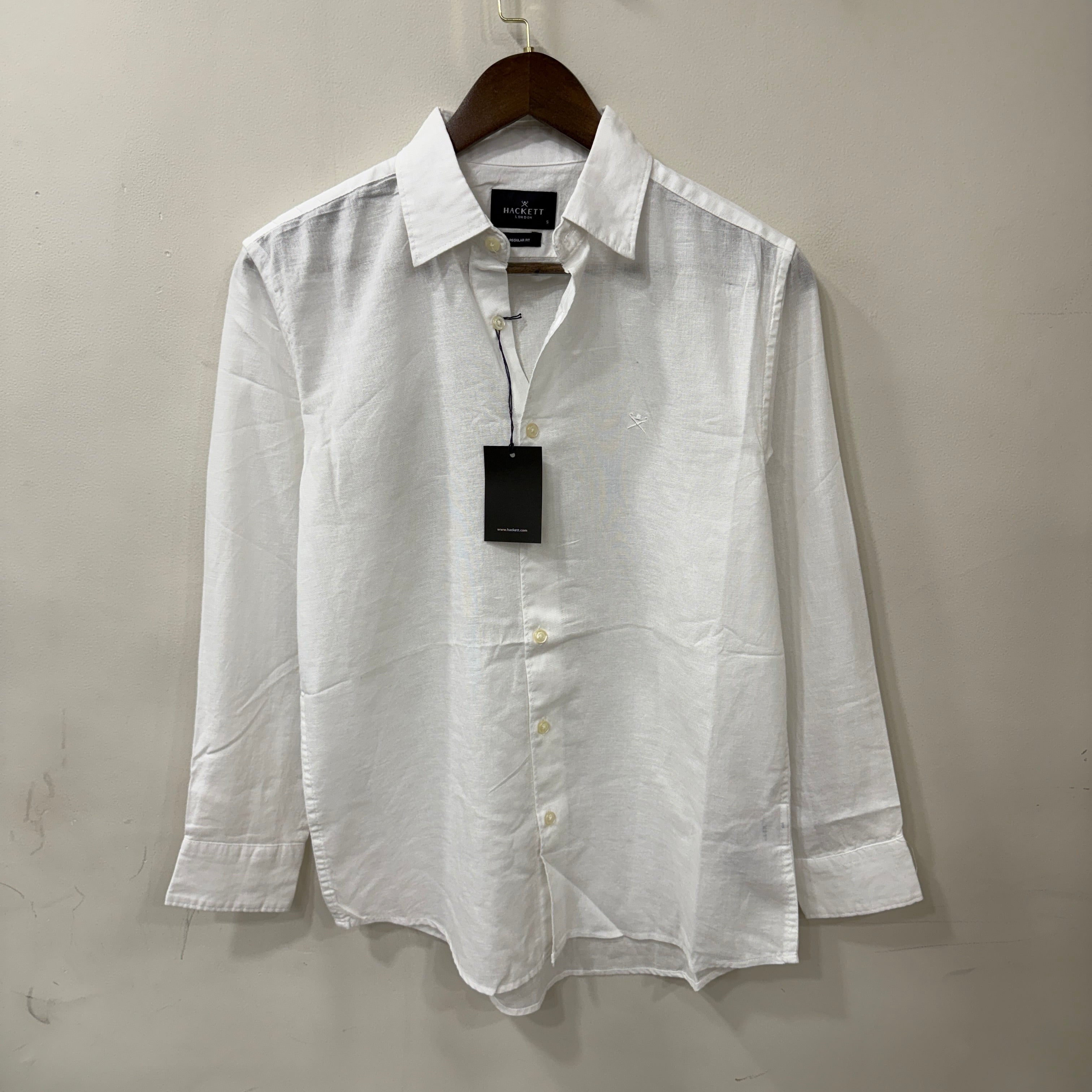 Hackett london white linen shirt