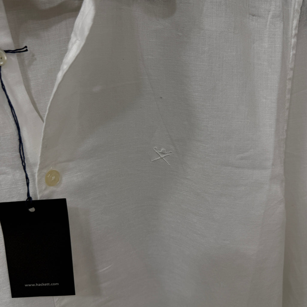 Hackett london white linen shirt