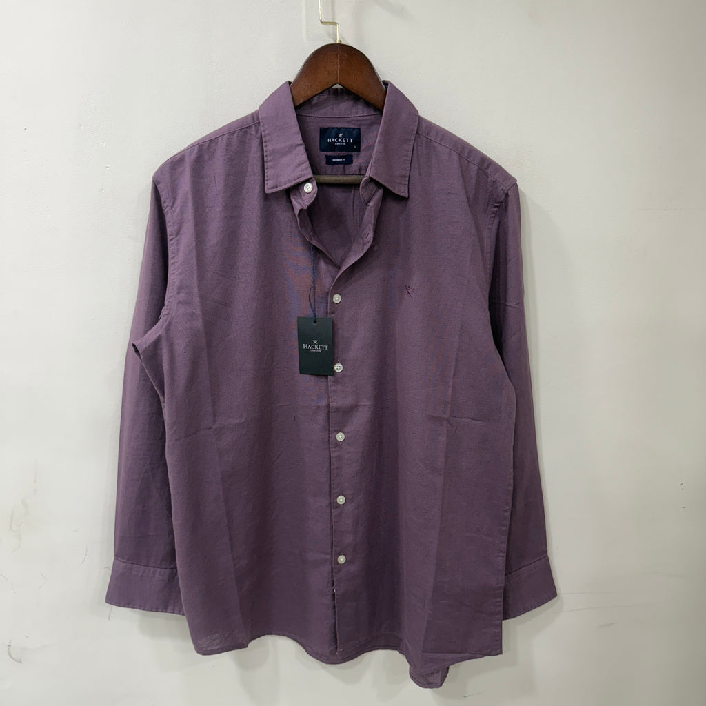 Hackett london purple linen shirt