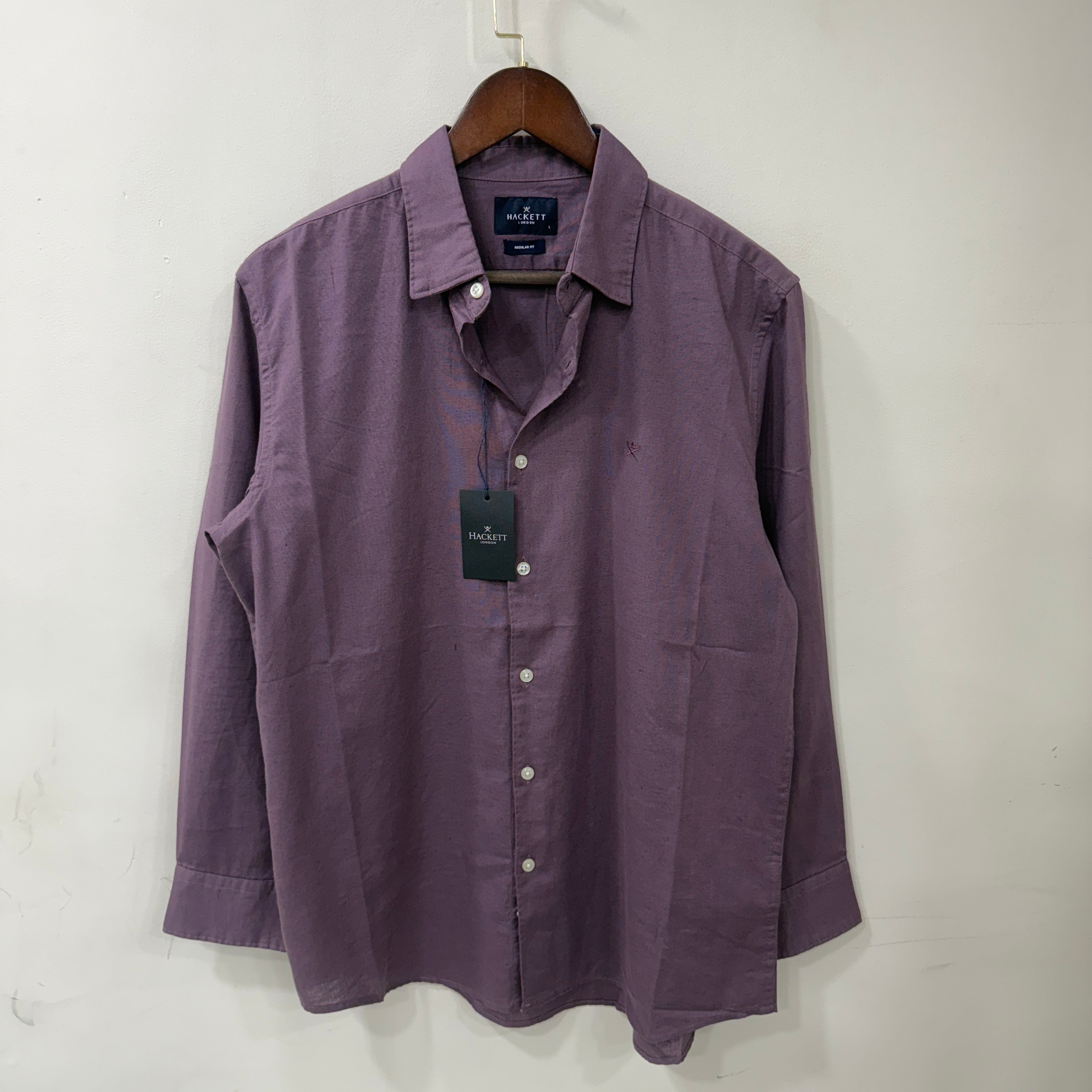 Hackett london purple linen shirt