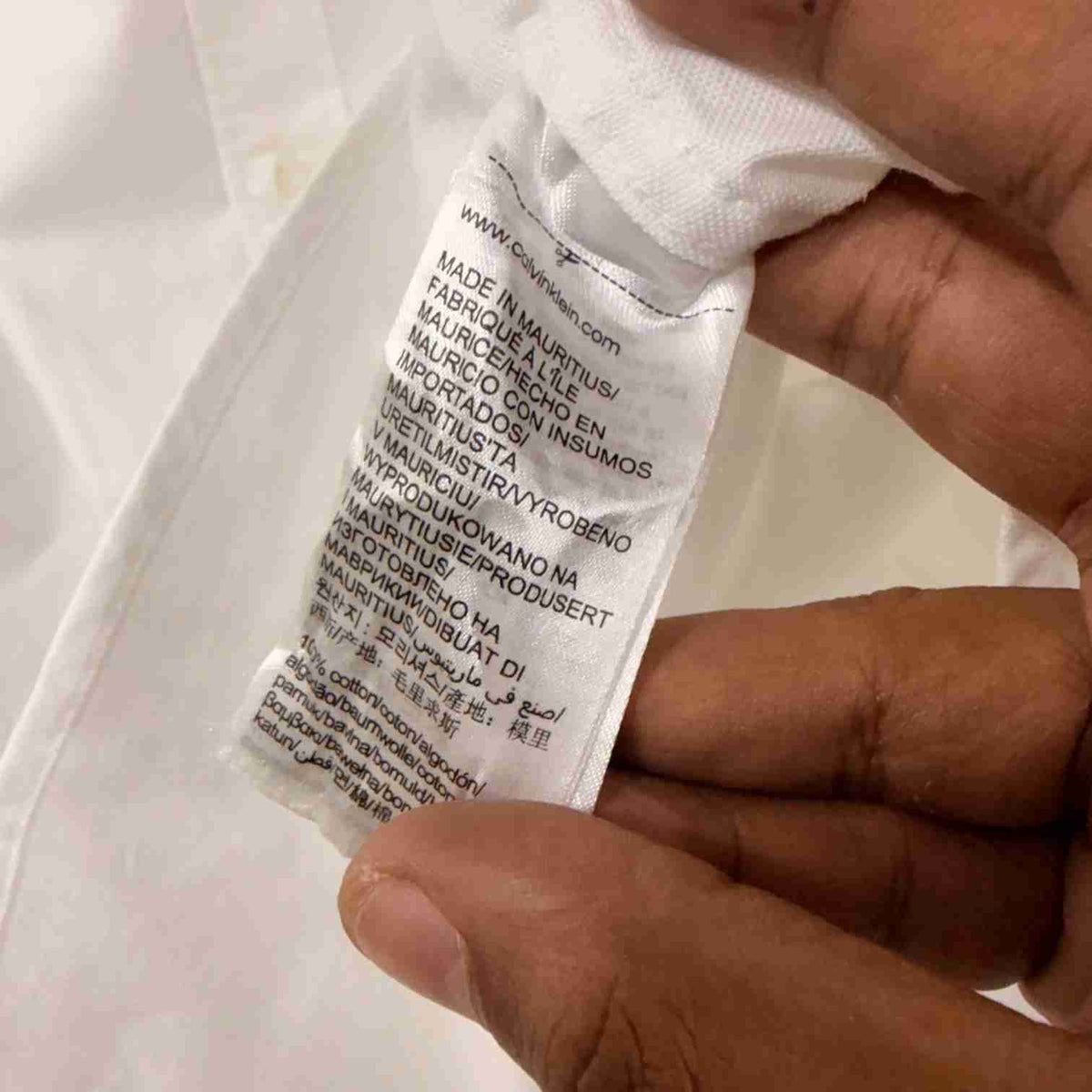 Calvin Klein white oxford button down shirt