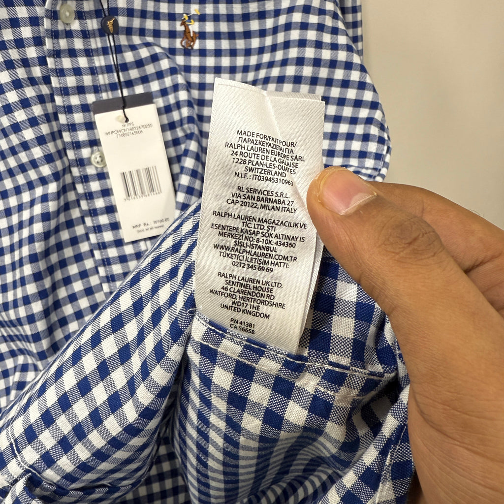 Ralph lauren Checkered oxford button down shirt