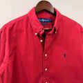 Ralph Lauren red solid oxford shirt