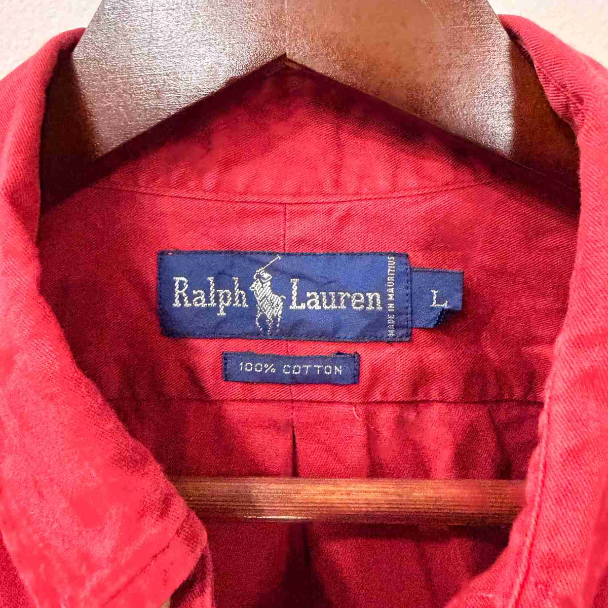 Ralph Lauren red solid oxford shirt