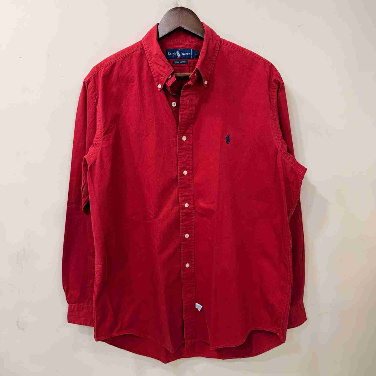 Ralph Lauren red solid oxford shirt