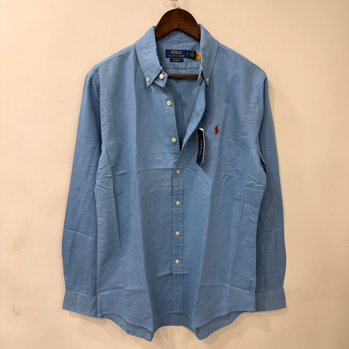 Ralph Lauren blue custom fit linen shirt