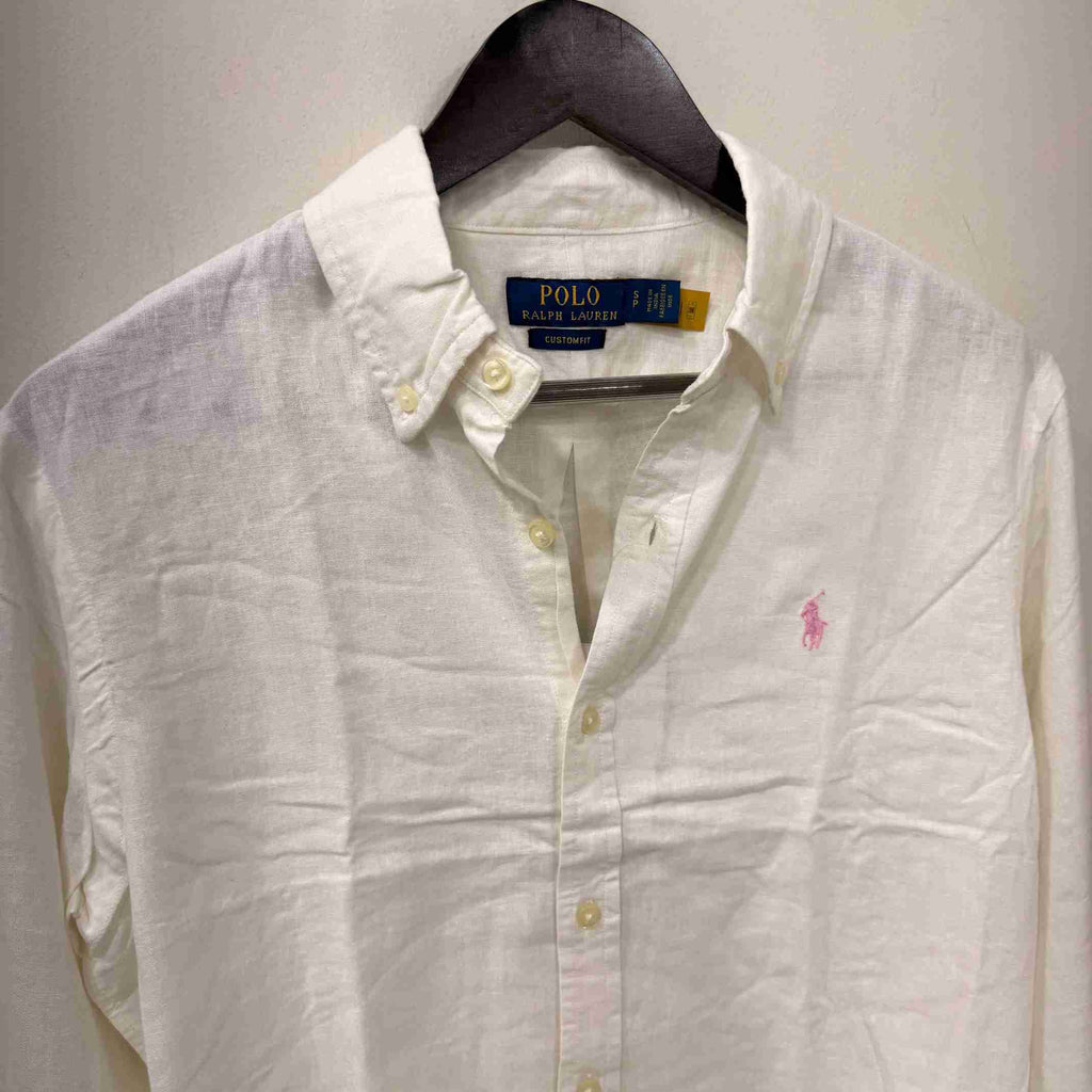 Ralph Lauren white custom fit linen shirt