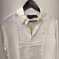 Ralph Lauren white custom fit linen shirt