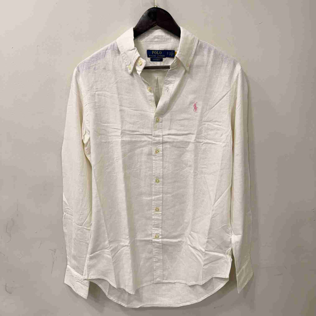 Ralph Lauren white custom fit linen shirt