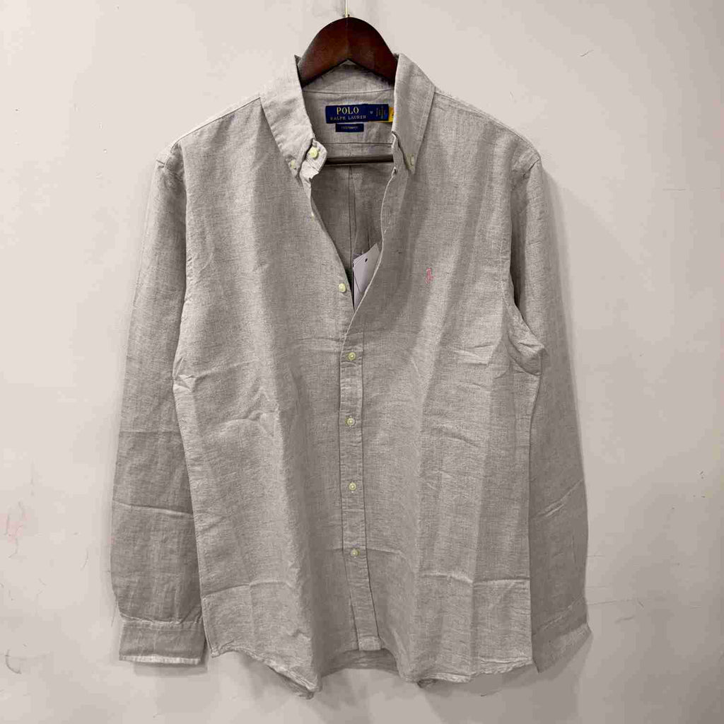 Ralph Lauren beige custom fit linen shirt
