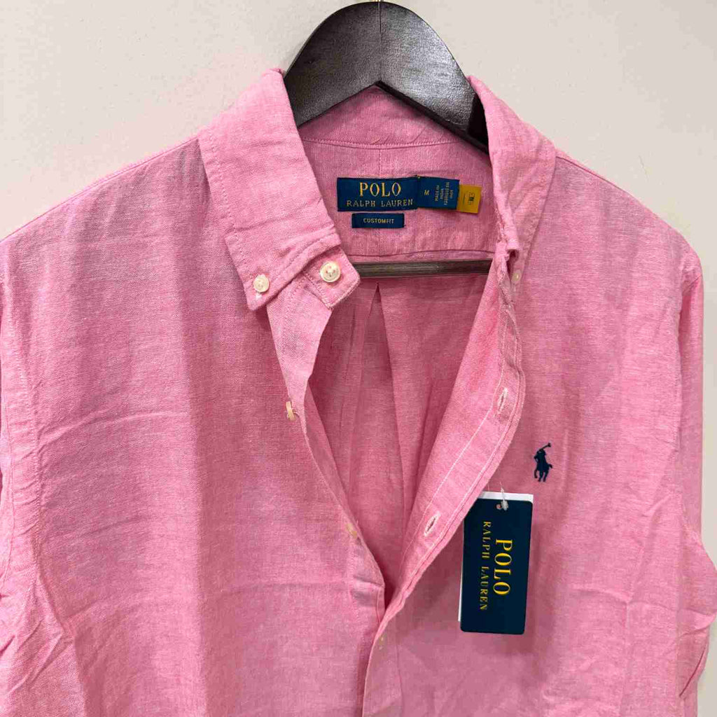Ralph Lauren pink custom fit linen shirt