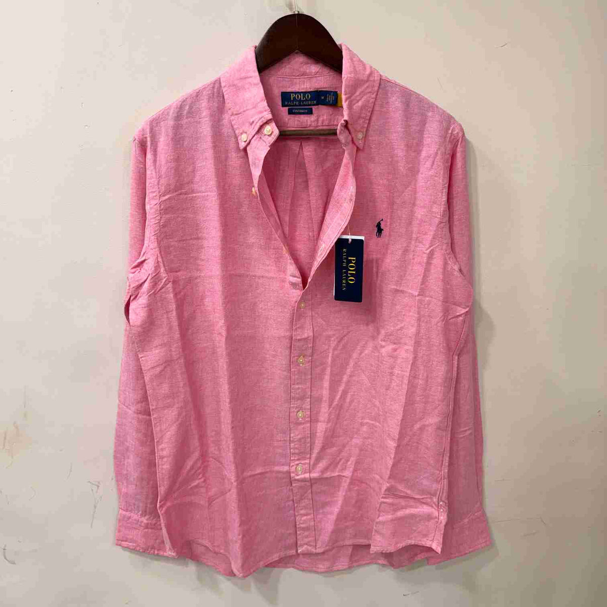 Ralph Lauren pink custom fit linen shirt