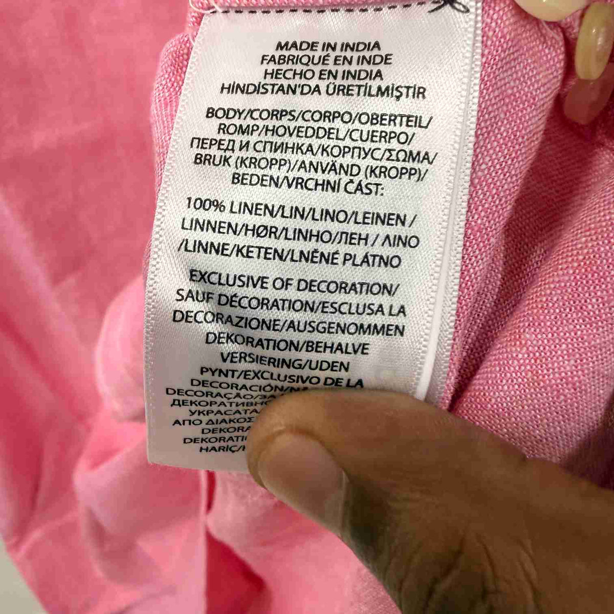 Ralph Lauren pink custom fit linen shirt