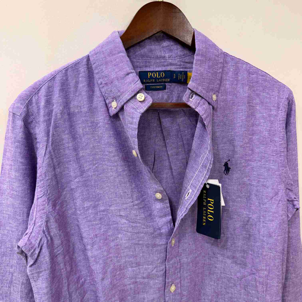 Ralph Lauren purple custom fit linen shirt