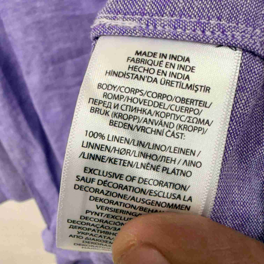 Ralph Lauren purple custom fit linen shirt