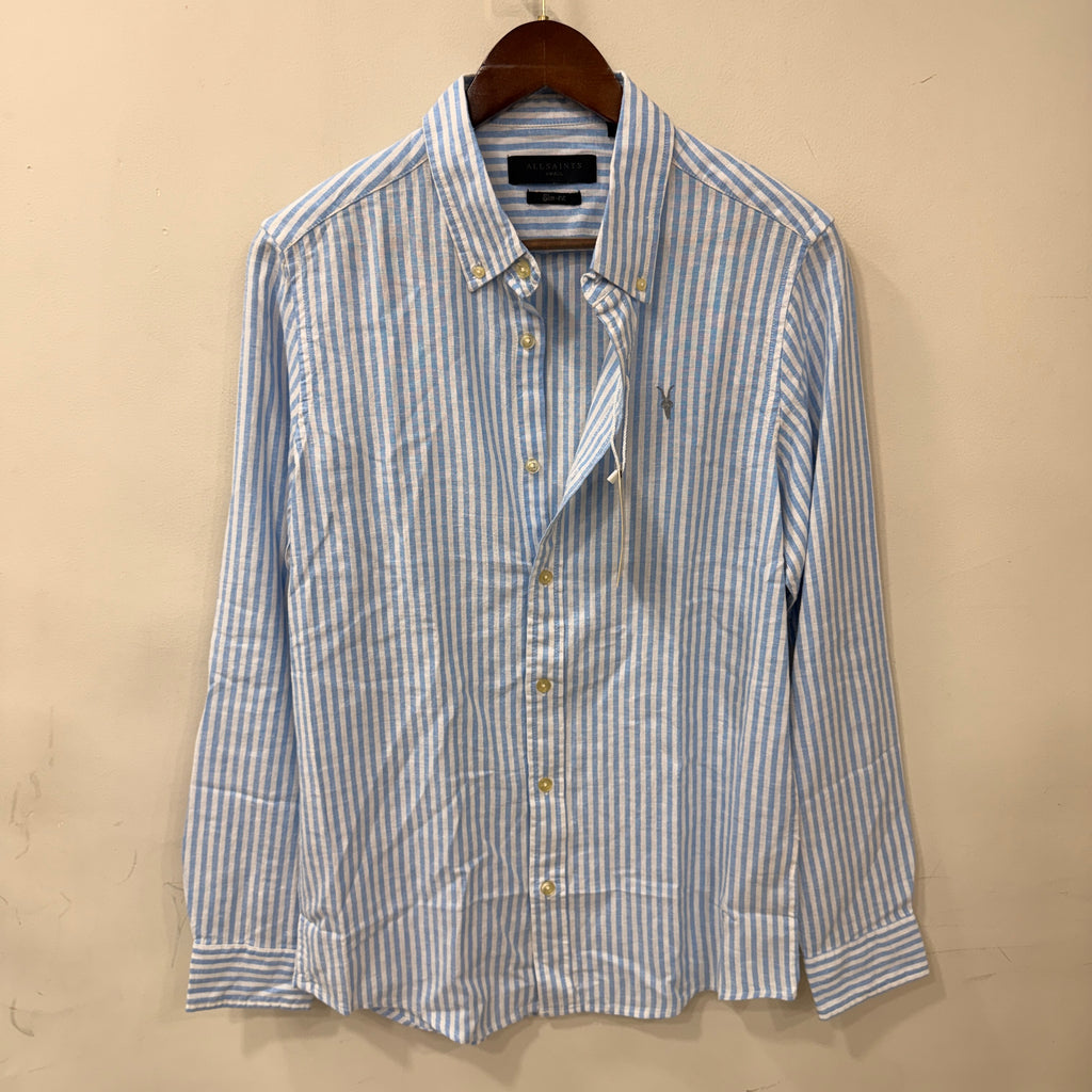 All Saints linen stripes shirt