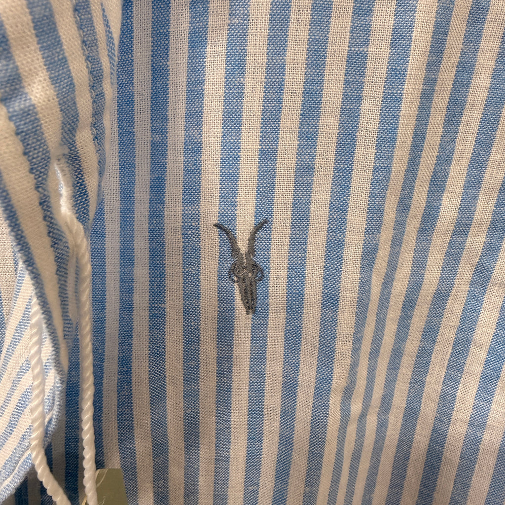 All Saints linen stripes shirt