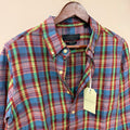 All Saints checkered linen shirt