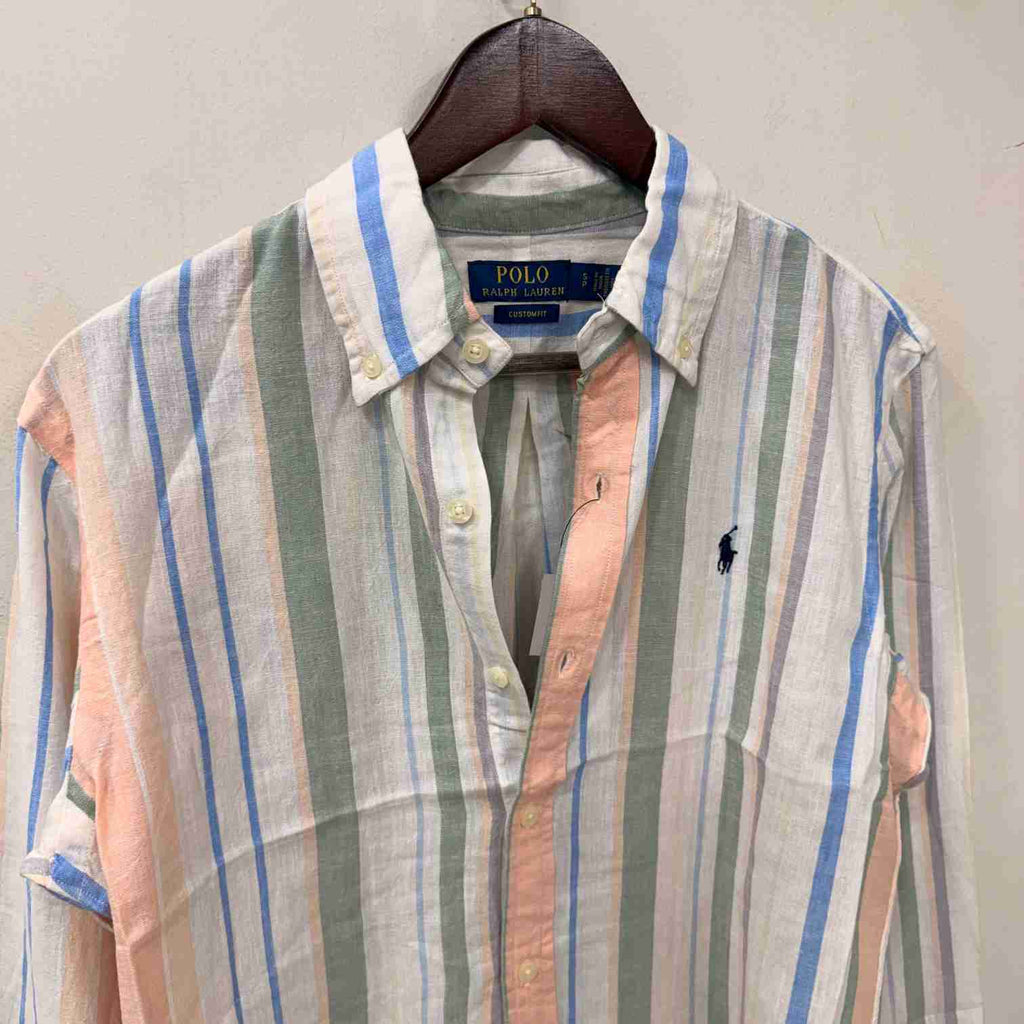 Ralph Lauren stripes custom fit linen shirt