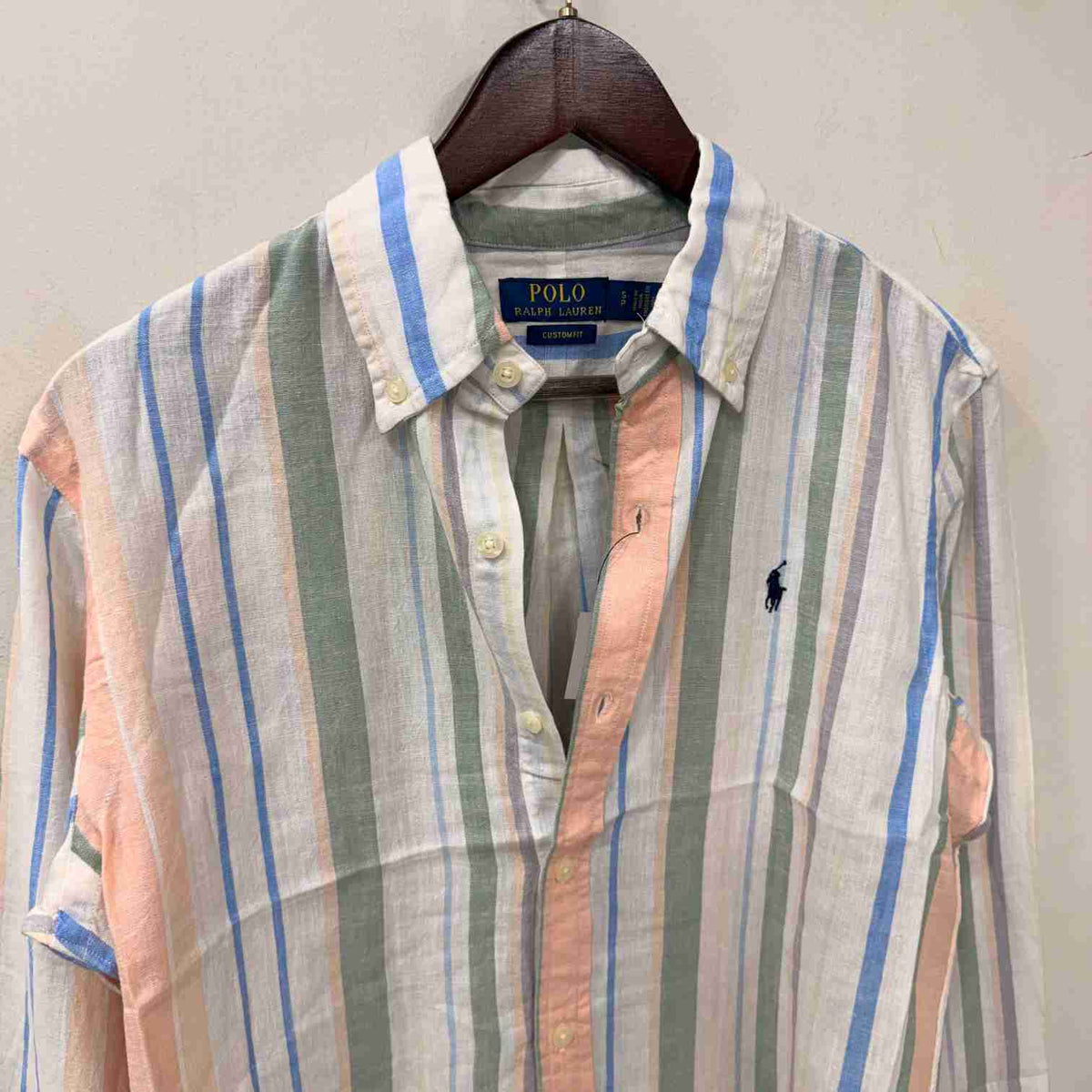 Ralph Lauren stripes custom fit linen shirt
