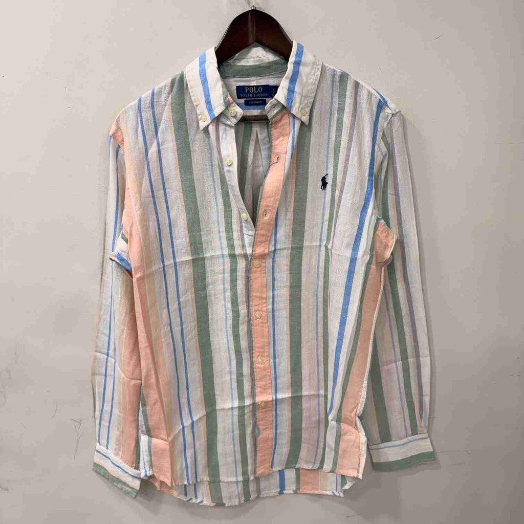 Ralph Lauren stripes custom fit linen shirt