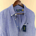 Ralph Lauren dark purple custom fit linen shirt