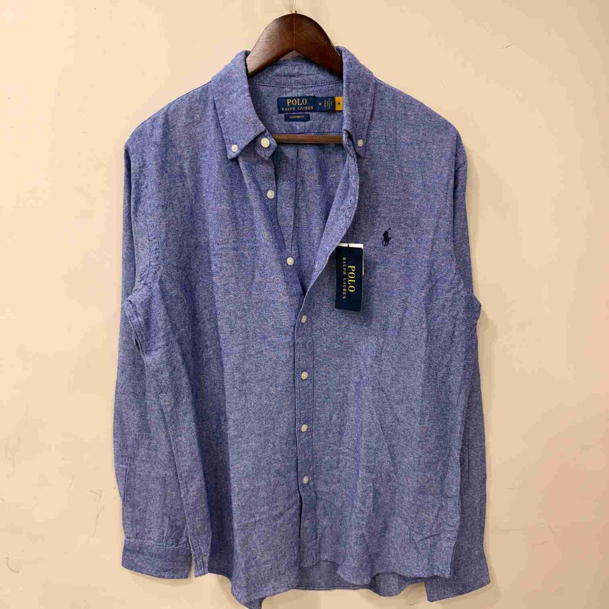 Ralph Lauren dark purple custom fit linen shirt
