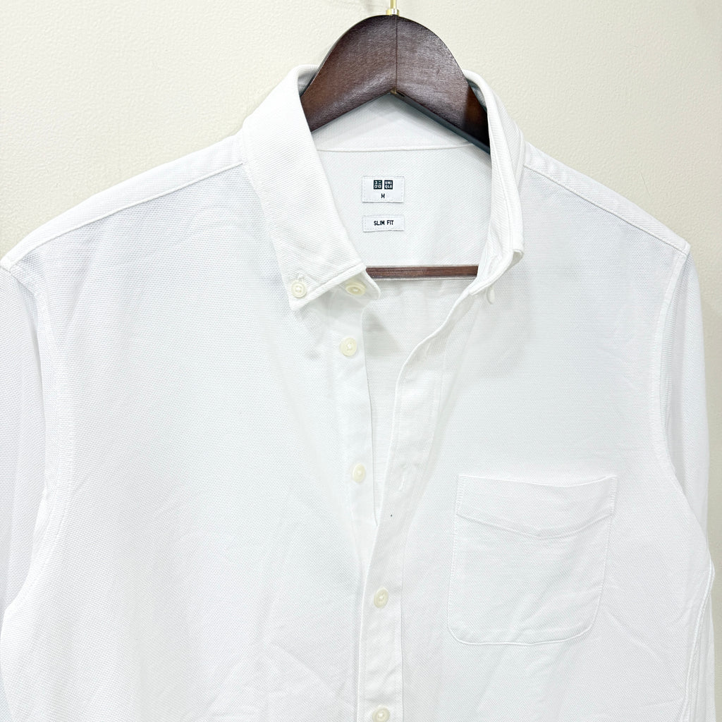 Uniqlo white slim fit premium shirt