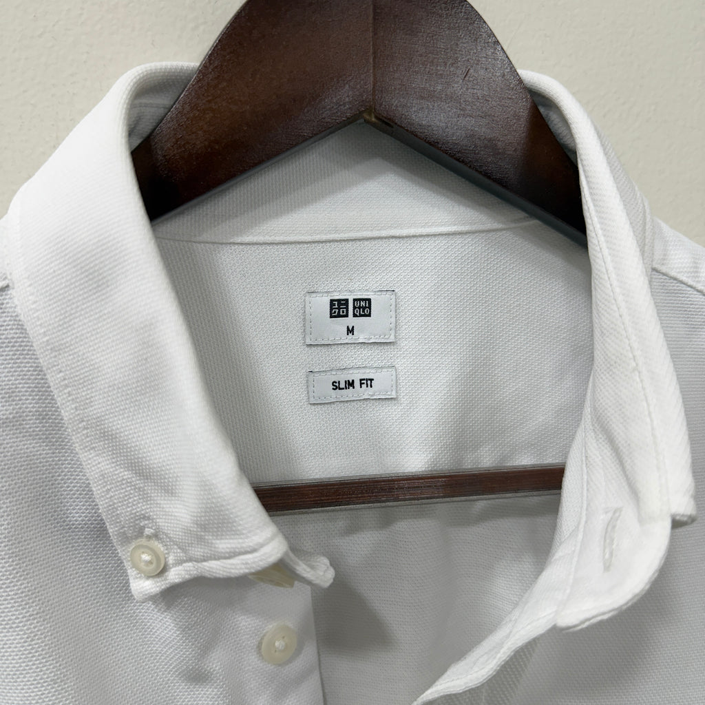 Uniqlo white slim fit premium shirt