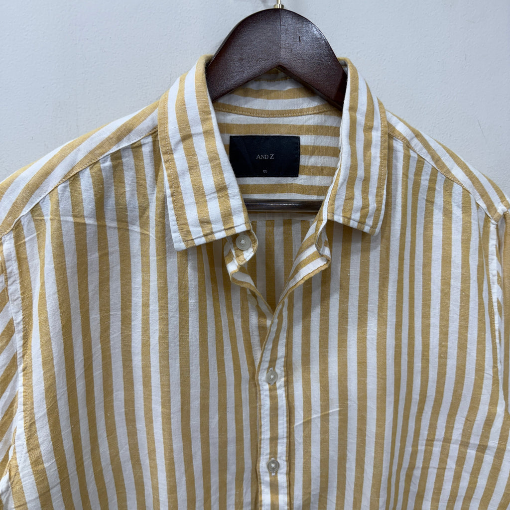 And Z linen stripes shirt